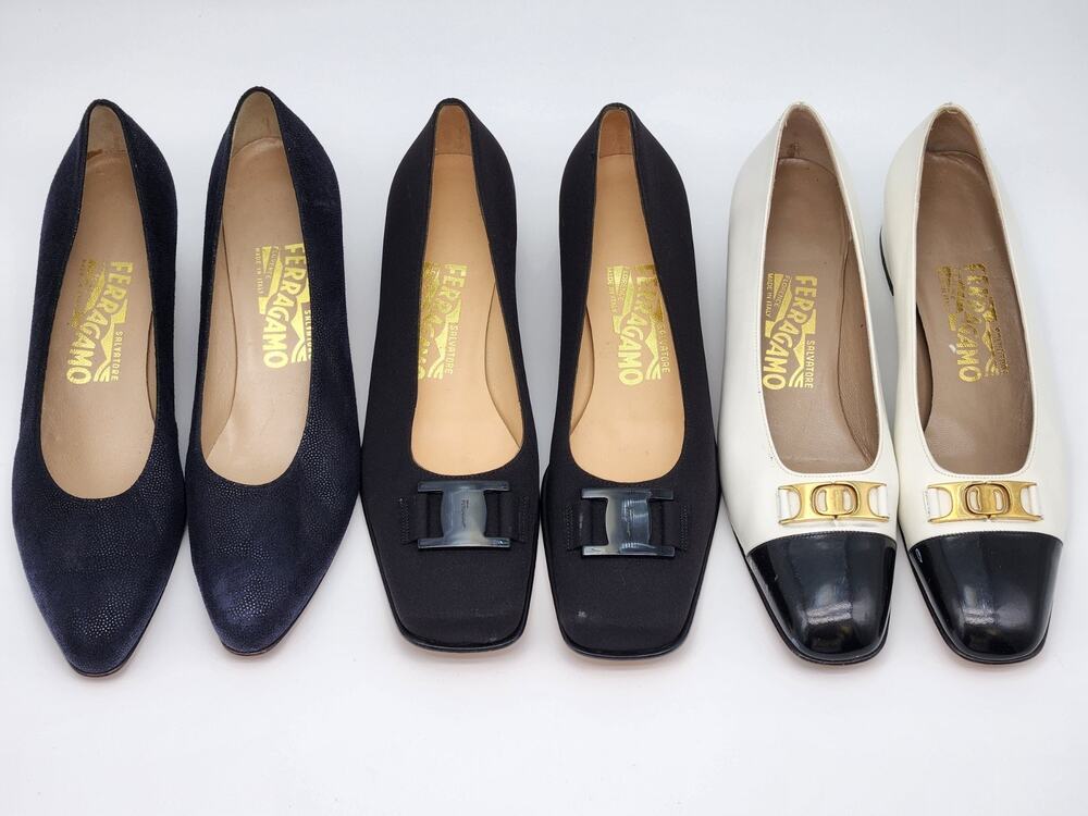 Lot of 3 Salvatore Ferragamo Women’s Shoes Size 8AA - Damaged Heels